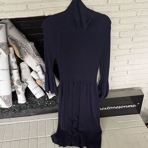 Eliza J Navy Long Sleeve Dress